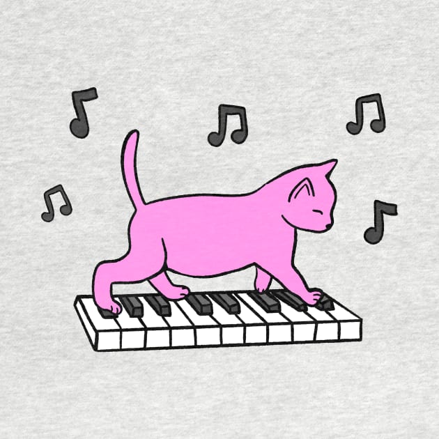 Piano Cat by Kelly Louise Art